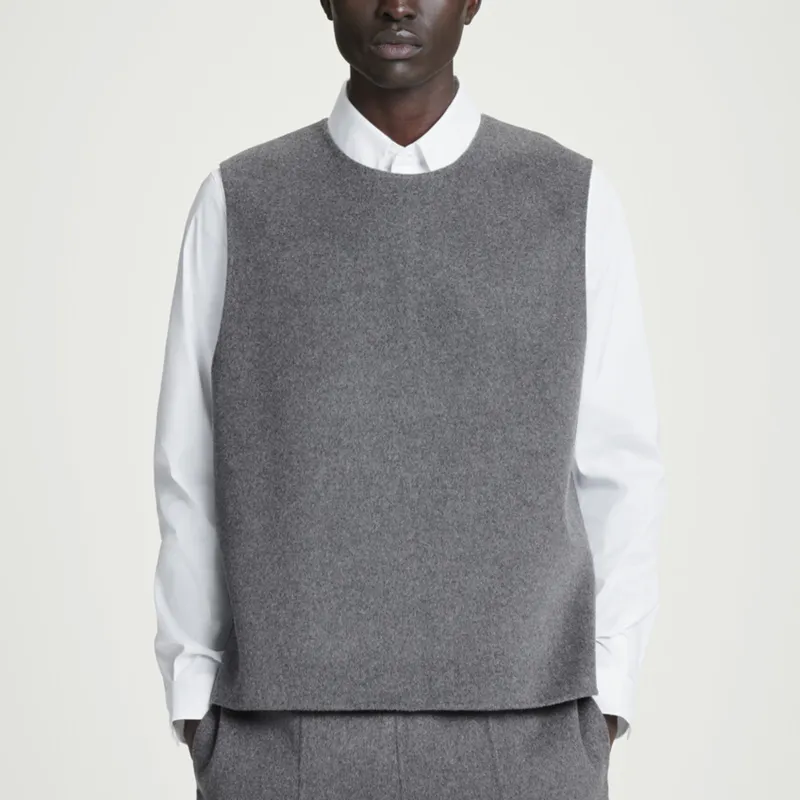 COS Tank Tops Men Gray-3