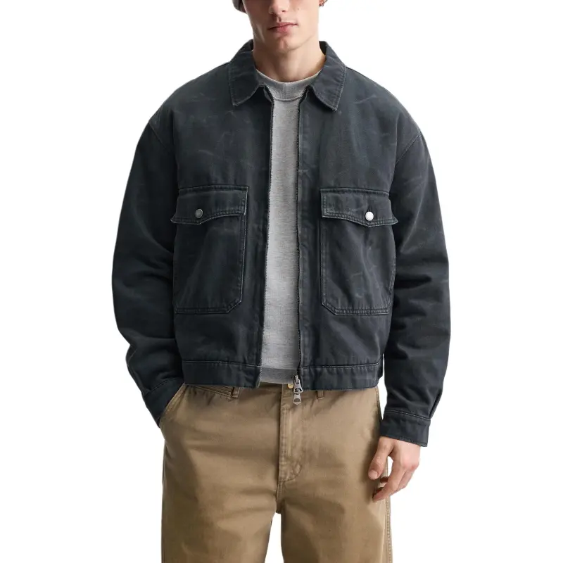 ZARA Jackets Men Blue-2