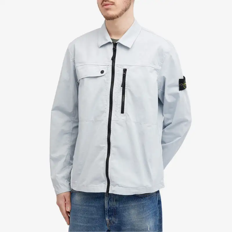 STONE ISLAND SS24 Jackets Coats Men's Ice Frost Blue-6