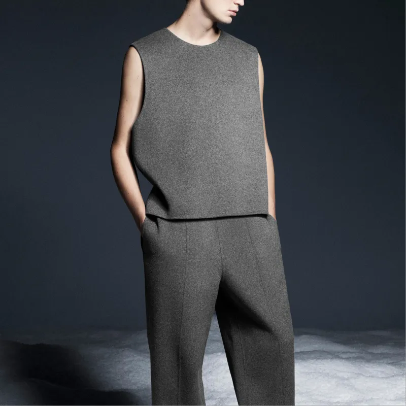 COS Tank Tops Men Gray-4