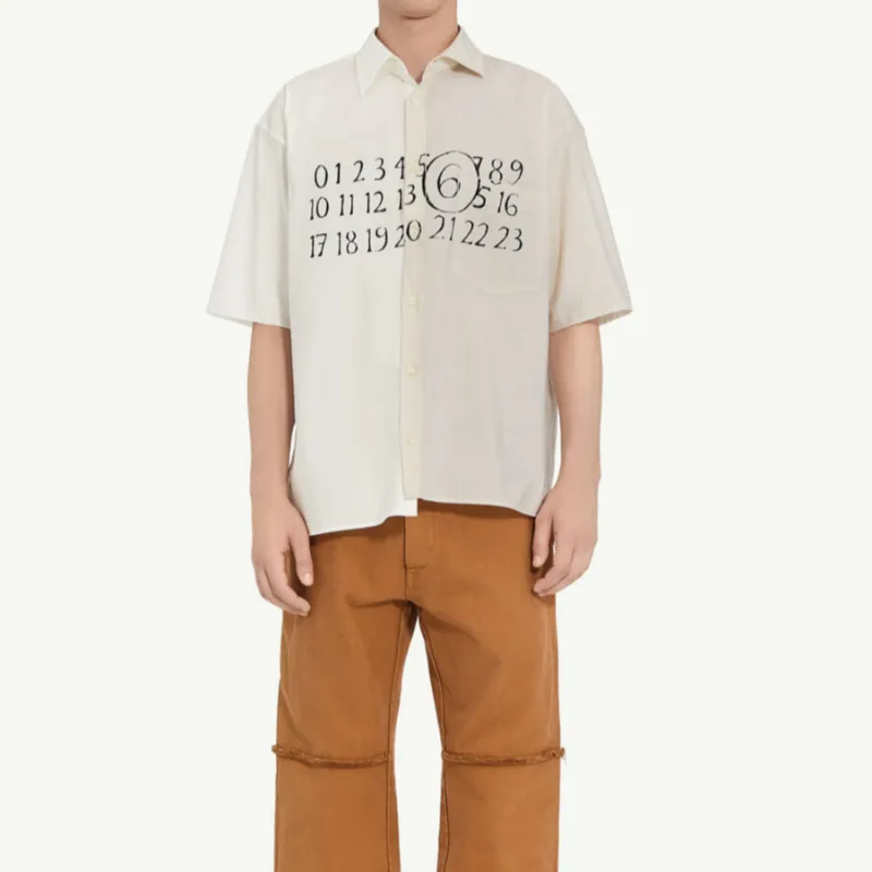 MM6 Maison Margiela Asymmetric Poplin Shirt-2