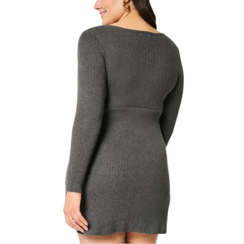 Hollister Long-Sleeved Dresses Women's Dark Gray-2