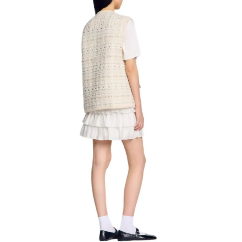 Sandro Tweed Gilet-3