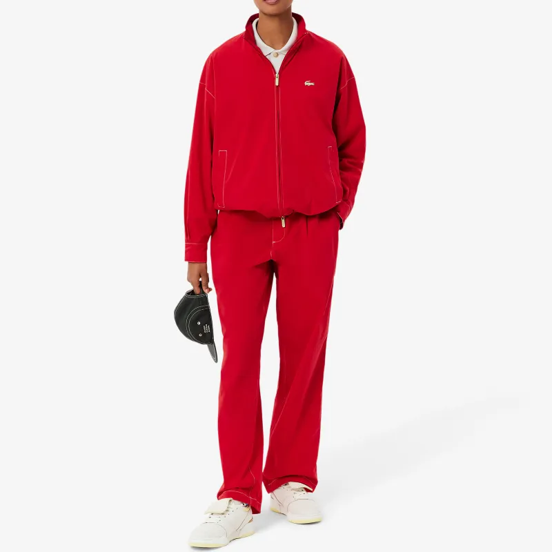 LACOSTE Maison Château Rouge Collaboration Knitted Sweatpants Unisex Red-2