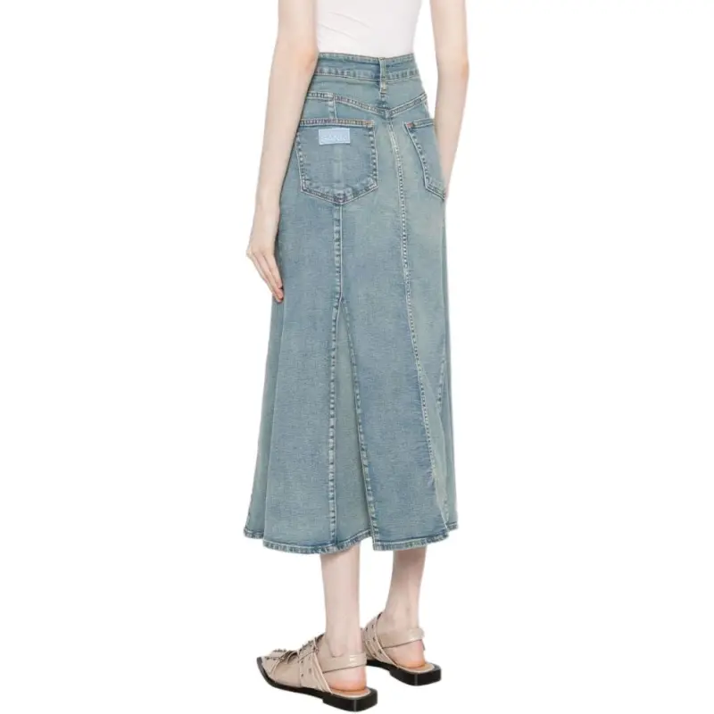 GANNI Peplum Denim Skirt-3