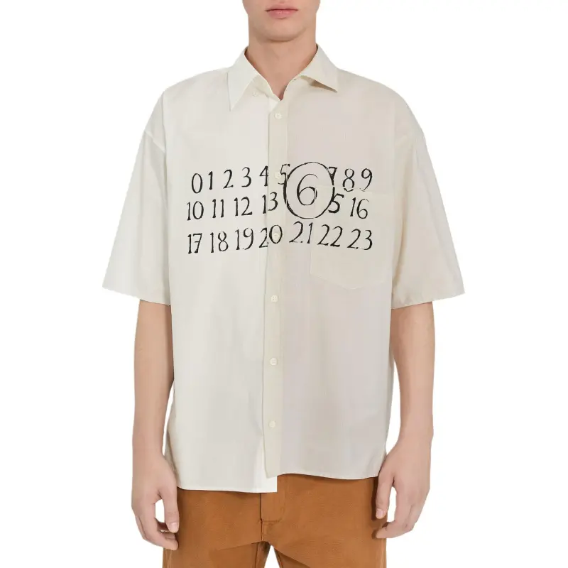 MM6 Maison Margiela Asymmetric Poplin Shirt-1