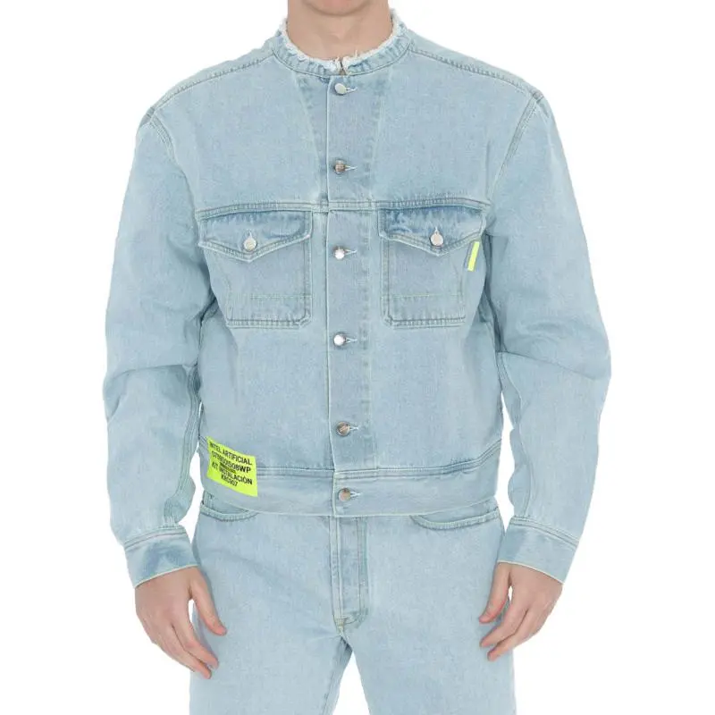 Marcelo Burlon Denim Jackets Men Light Blue-3