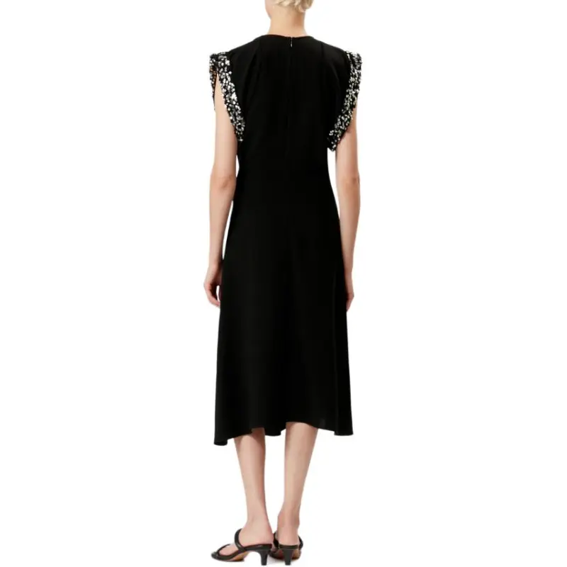 ISABEL MARANT Leronia Asymmetrical Hem Midi Dress-5