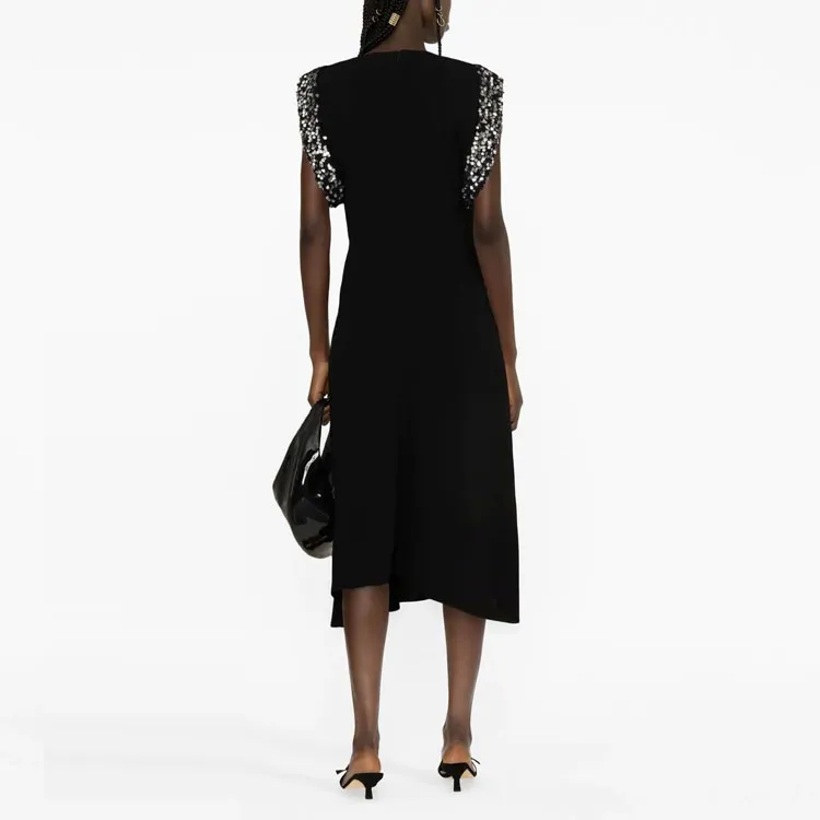 ISABEL MARANT Leronia Asymmetrical Hem Midi Dress-4
