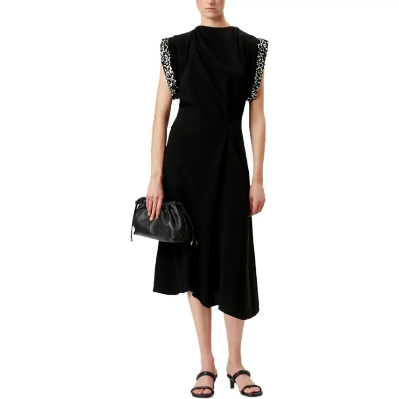 ISABEL MARANT Leronia Asymmetrical Hem Midi Dress-3