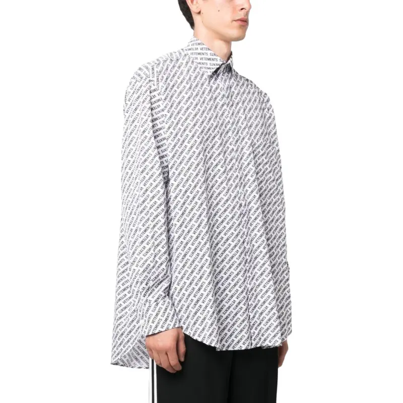 Vetements Logo Printed Long Sleeved Shirt-1