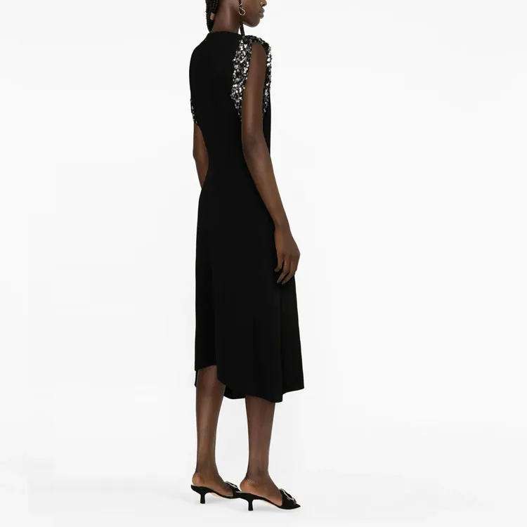 ISABEL MARANT Leronia Asymmetrical Hem Midi Dress-1