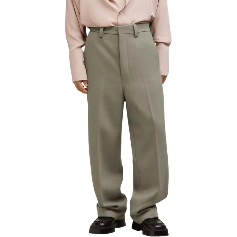 AMIPARIS Paris Straight Leg Pleat Detailed Trousers-1
