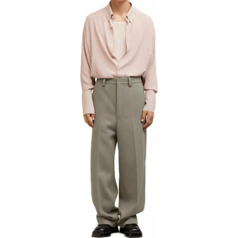 AMIPARIS Paris Straight Leg Pleat Detailed Trousers-2