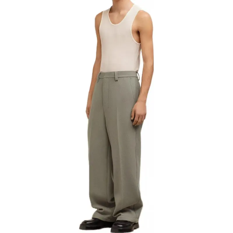 AMIPARIS Paris Straight Leg Pleat Detailed Trousers-3