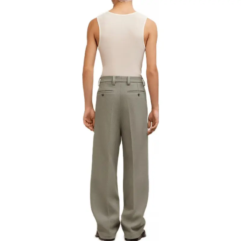 AMIPARIS Paris Straight Leg Pleat Detailed Trousers-4
