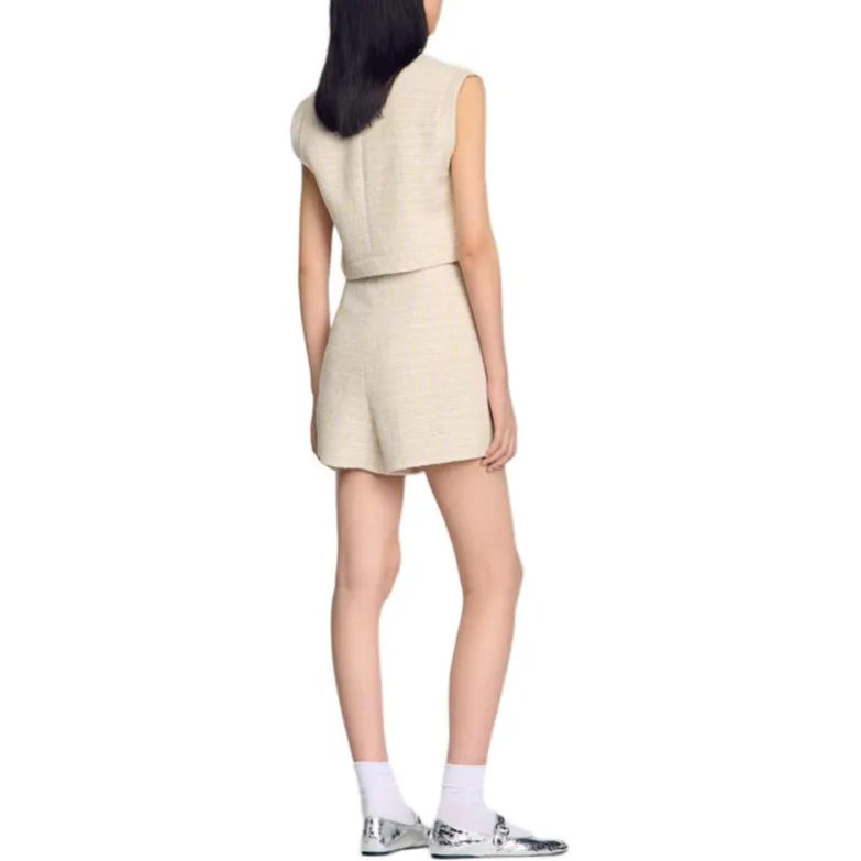 Sandro Tweed Shorts-1