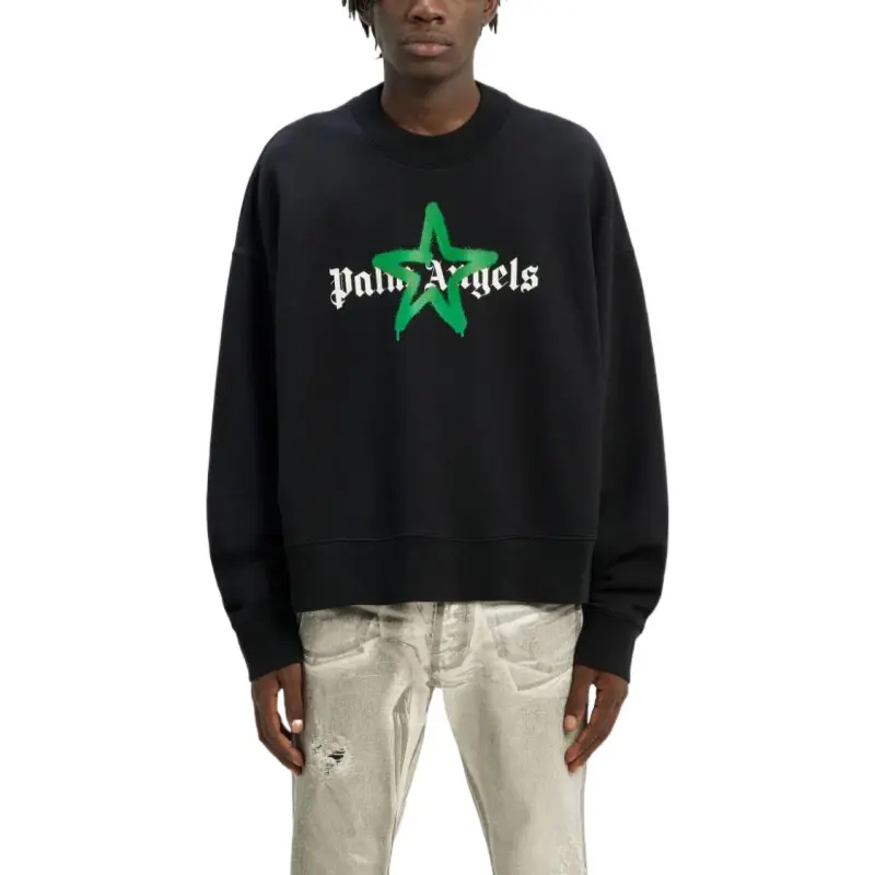 PALM ANGELS Star Sprayed Crewneck-2