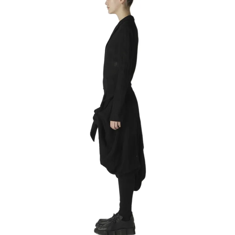 Yohji Yamamoto FW24 Long Sleeved Dress Women's Black-4