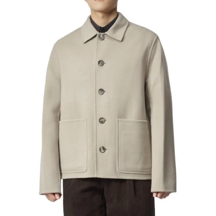 AMIPARIS Spread-collar Single-breasted Coat-3