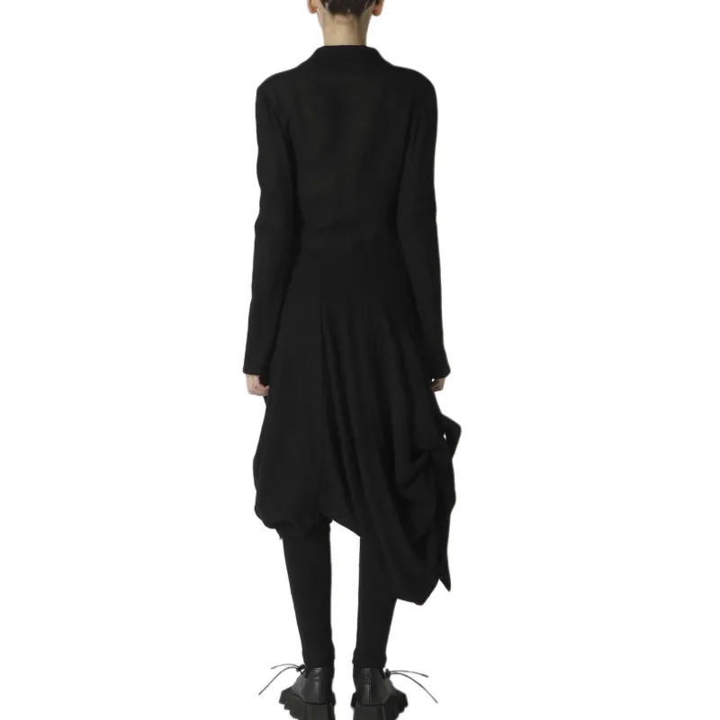 Yohji Yamamoto FW24 Long Sleeved Dress Women's Black-2