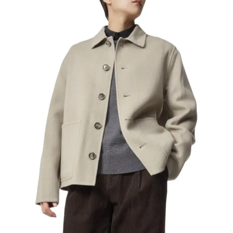 AMIPARIS Spread-collar Single-breasted Coat-5