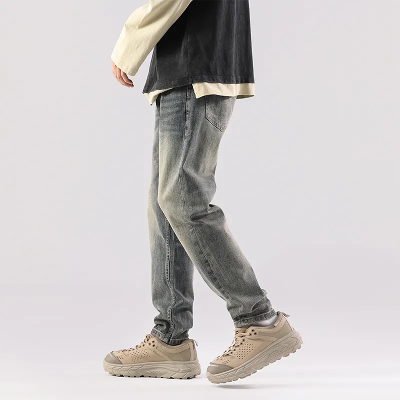 FAIRWHALE Spring Summer Jeans Unisex Denim Blue-3