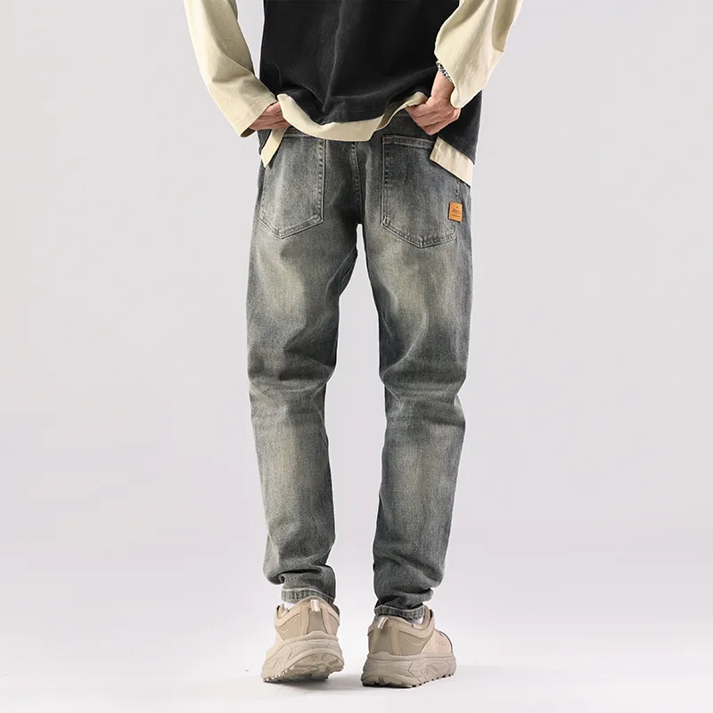 FAIRWHALE Spring Summer Jeans Unisex Denim Blue-7