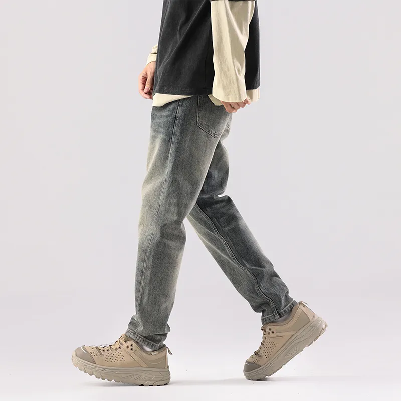 FAIRWHALE Spring Summer Jeans Unisex Denim Blue-2