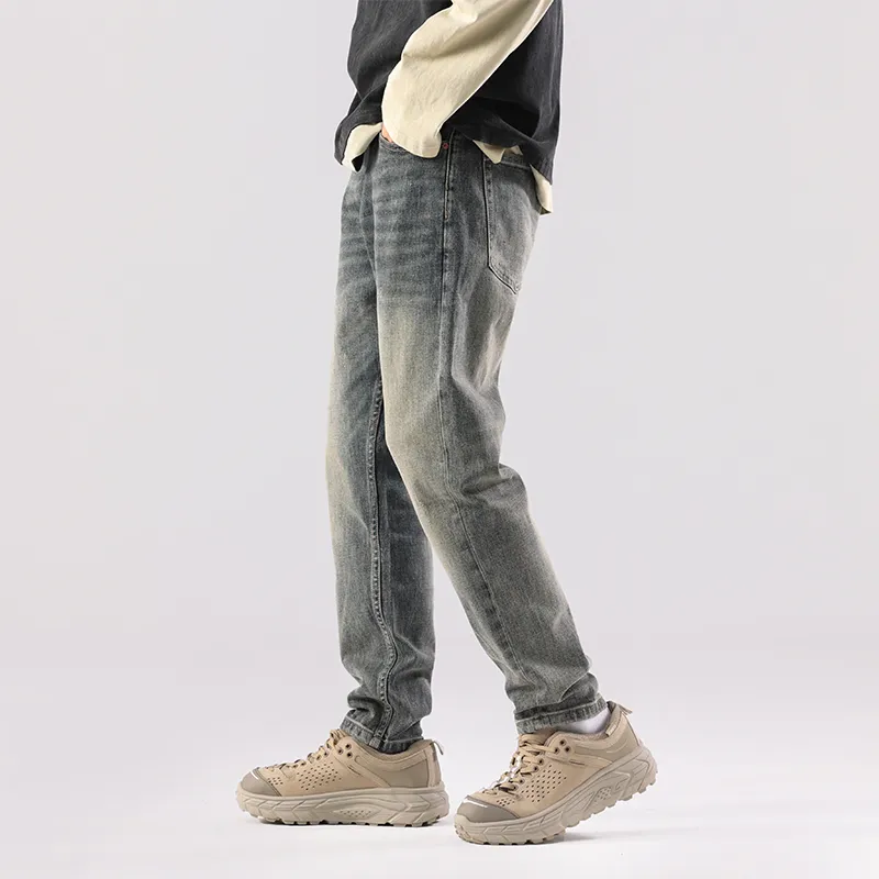 FAIRWHALE Spring Summer Jeans Unisex Denim Blue-5