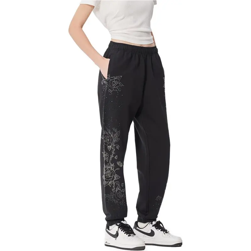 Ed Hardy SS25 Knitted Sweatpants Women's Black-3