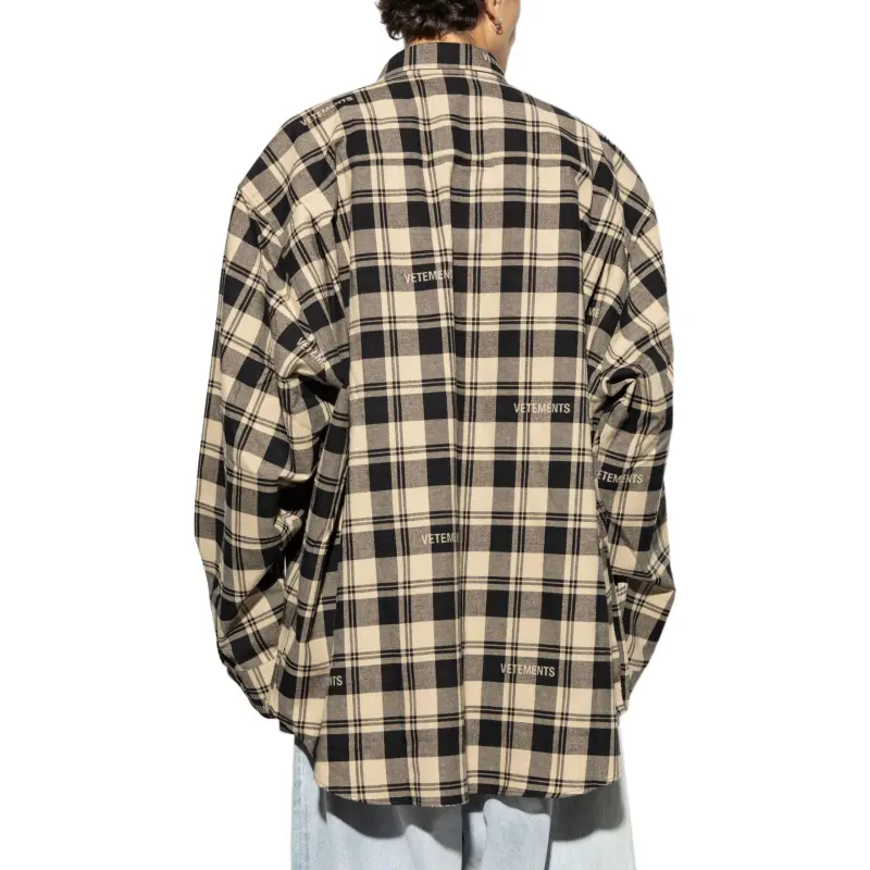 Vetements Logo Jacquard Plaid Shirt-2