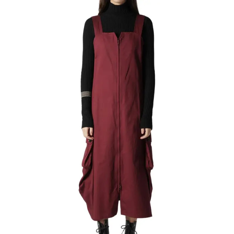Yohji Yamamoto Sleeveless Dress Women's Bordeaux-3