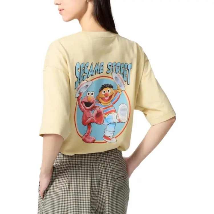 Sesame Street X UNIQLO Sesame Street Collaboration T Shirts Unisex Yellow-3