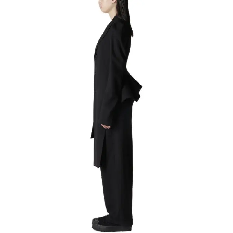 Yohji Yamamoto Damaged Gabardine sleeved Gusset Jacket-5
