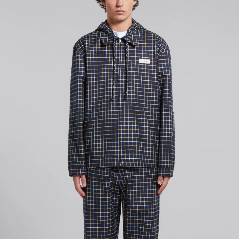 MARNI Checked Hooded Jacket-3