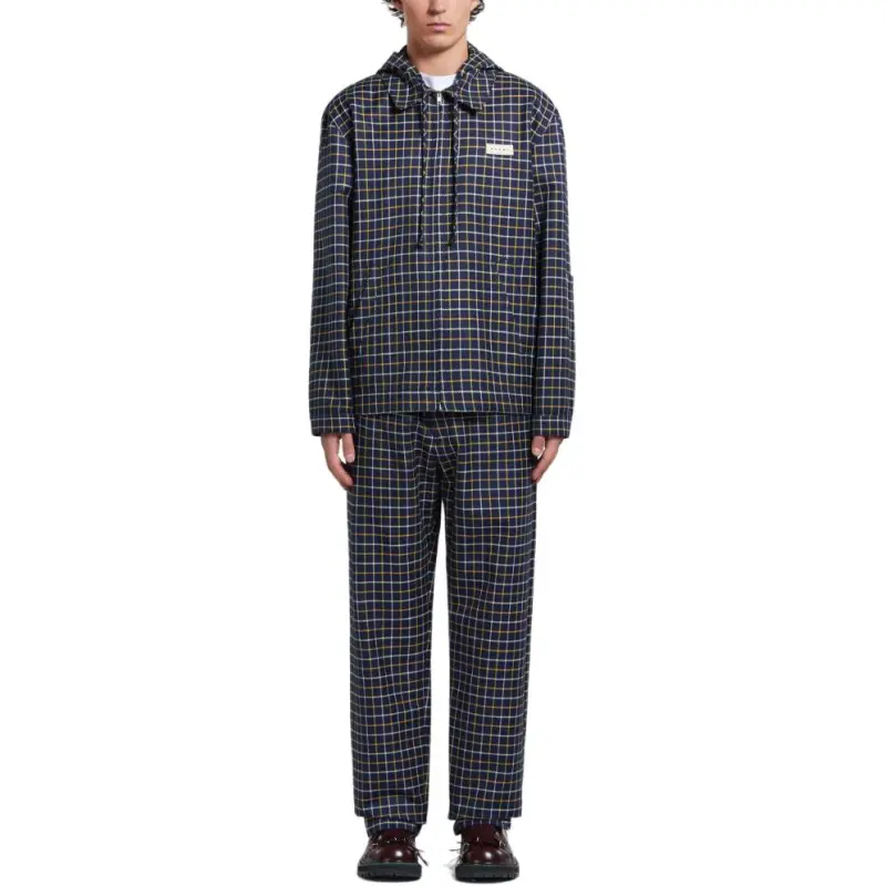 MARNI Checked Hooded Jacket-5