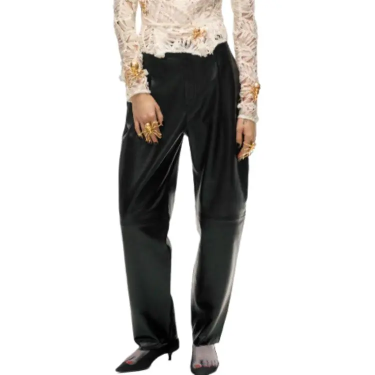 ZARA Halloween Limited Edition Series Leather Pants Women's Black-3