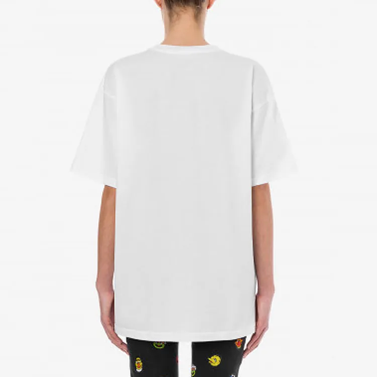 MOSCHINO x SESAME STREET Drop Shoulder Sleeve T Shirt Women's White-1