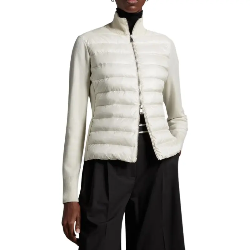 Moncler Logo Patch Quilted Padded Cardigan-3