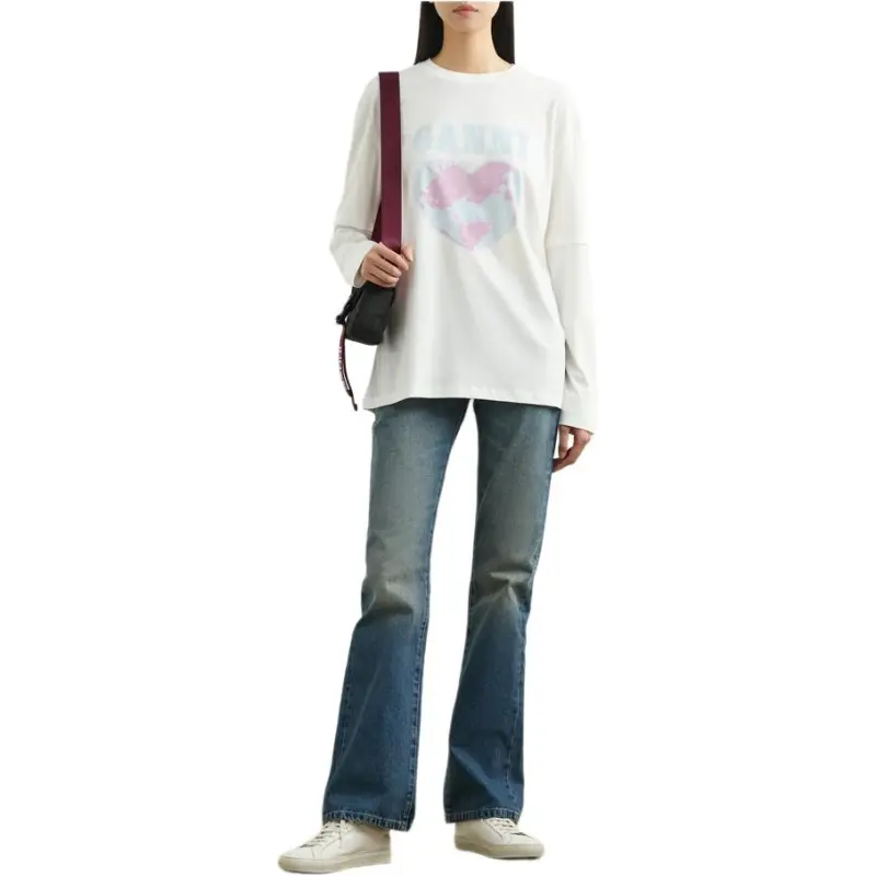 GANNI T-Shirts Women's White-1