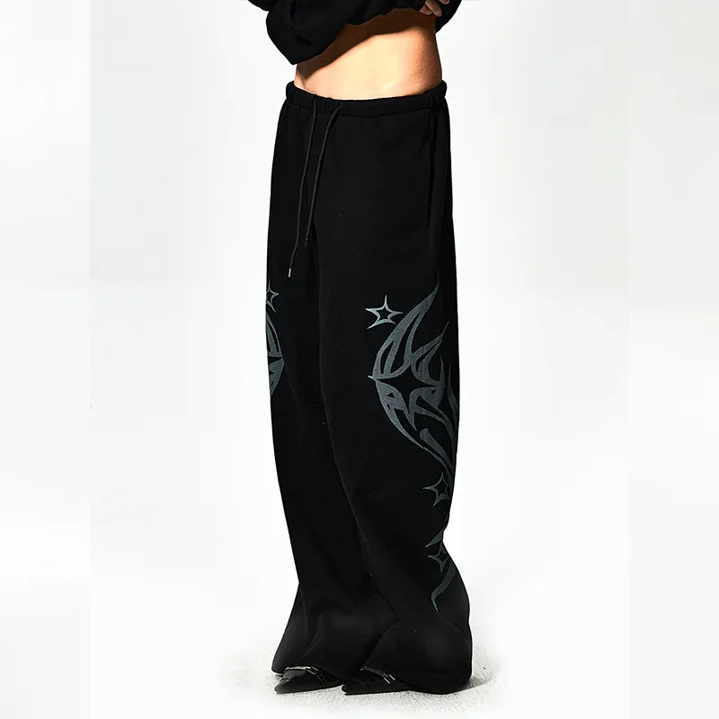 DND4DES Casual Pants Unisex Black-3