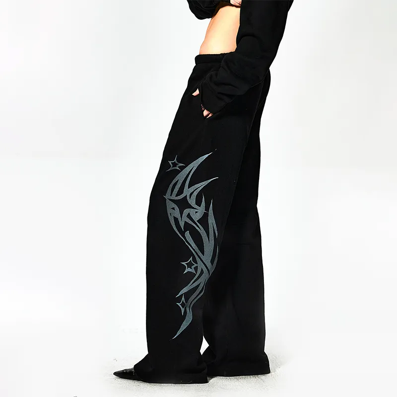 DND4DES Casual Pants Unisex Black-6