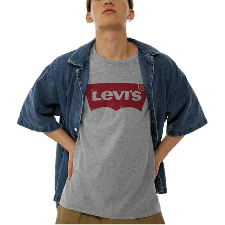 Levis T Shirts Men Gray-2