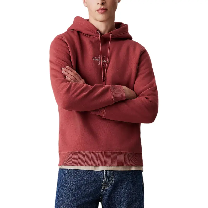 CALVIN KLEIN Sweatshirt Europe Version Men's Apple Jack Red-2