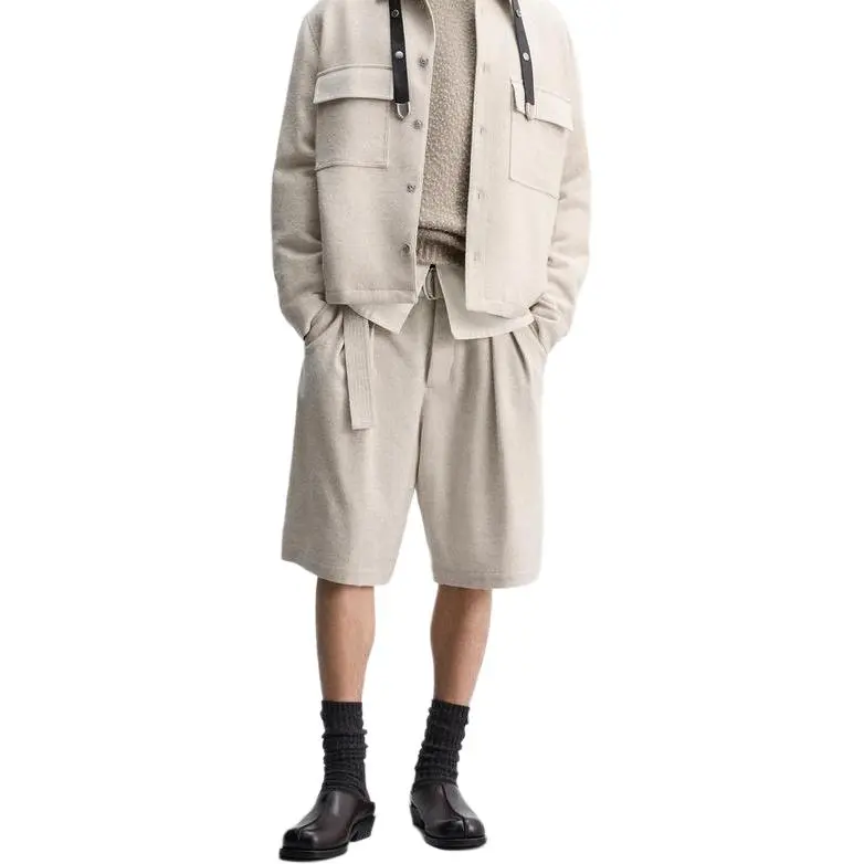 Nanushka X ZARA Nanushka Collaboration Casual Shorts Men Beige-3