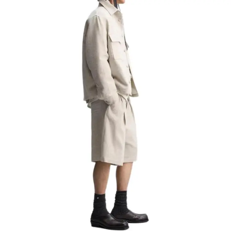 Nanushka X ZARA Nanushka Collaboration Casual Shorts Men Beige-4