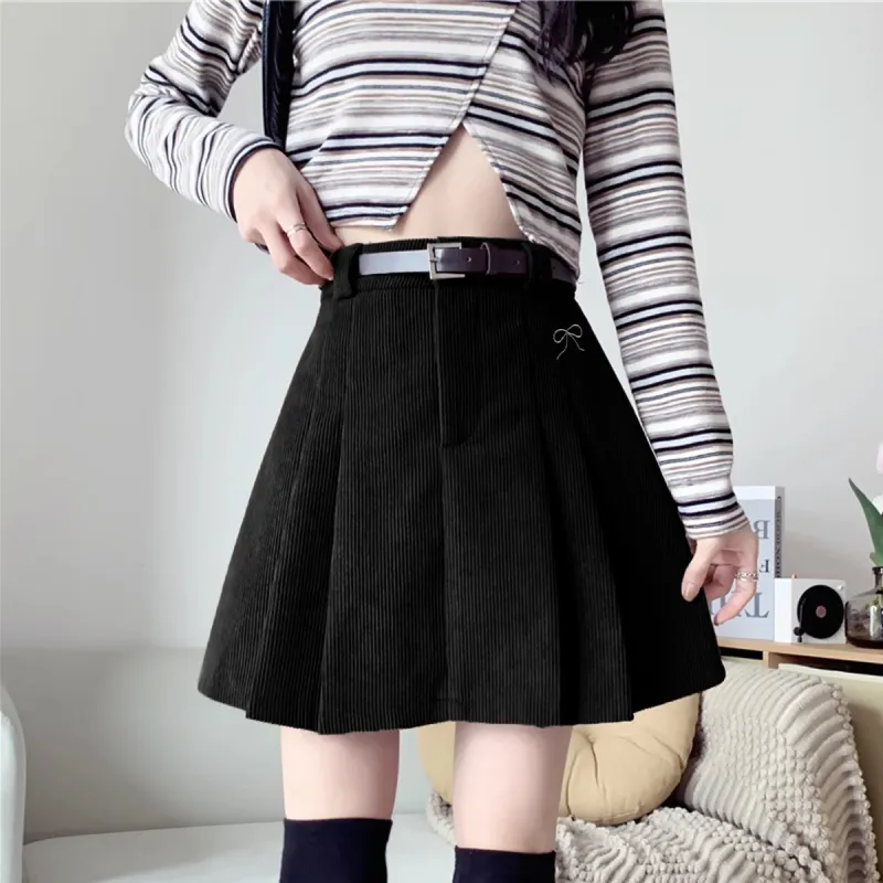 Tonlion Casual Short Skirts Women's Black-2