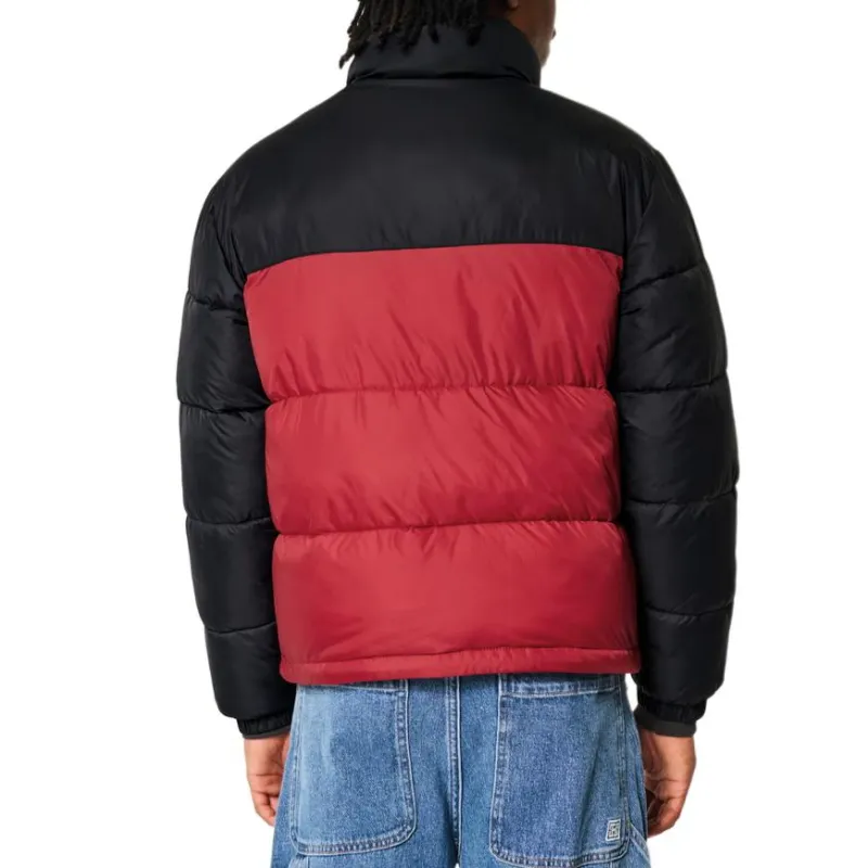 Hollister Puffer Jacket Men's Black Red-1