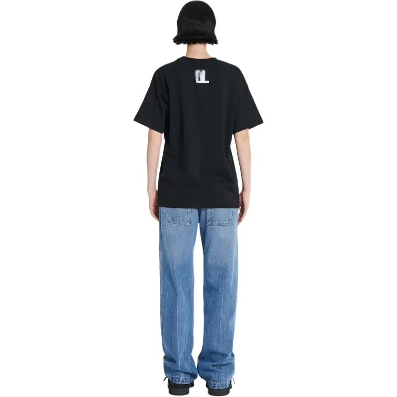 DION LEE FLAME PRINT OVERSIZED TEE T-Shirt Unisex Black/White-1